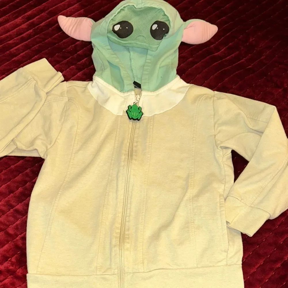 Star ⭐️ Wars YODA Wise Frog 🐸 zipper HOODIE ⭐️